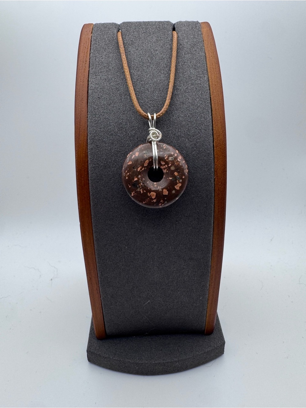 Handmade Leopard Skin Jasper Pendant Necklace